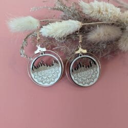 Boucles d’oreilles en bois – Éclats d’Orient