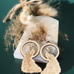 Boucles d'oreilles - Paon