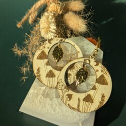 Boucles d'oreilles - Feuilles dorées
