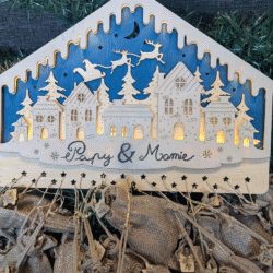 Calendrier de l’Avent en bois, création artisanale poétique de Noël réalisée à Lille.