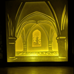 Décoration lumineuse en papier : Abbaye de Vaucelles