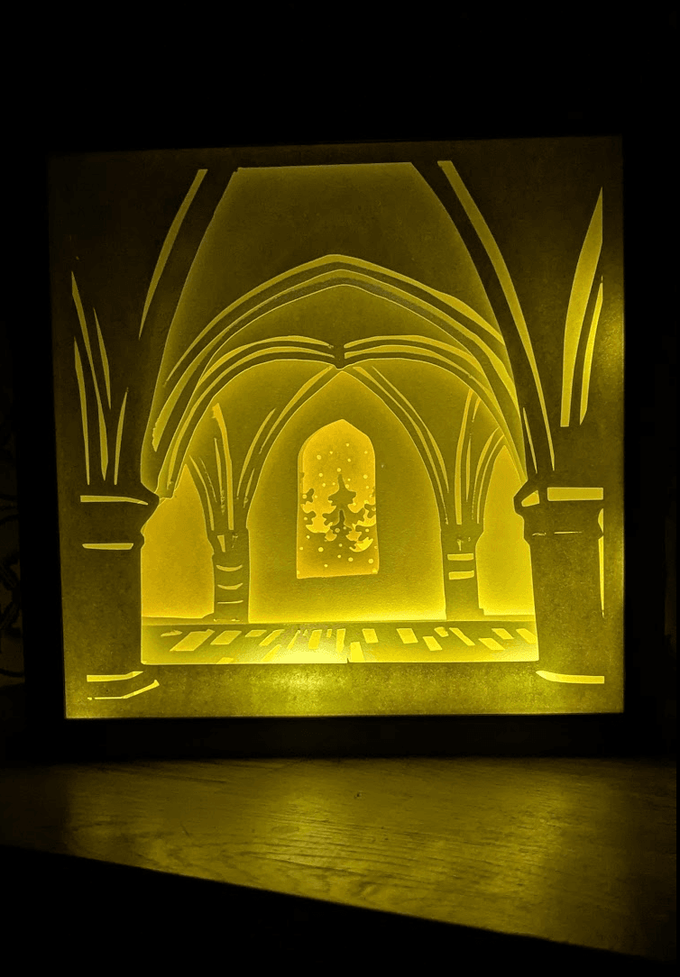 Décoration lumineuse en papier : Abbaye de Vaucelles