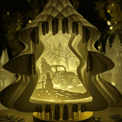 Arbre de Noël en papier : Décoration poétique